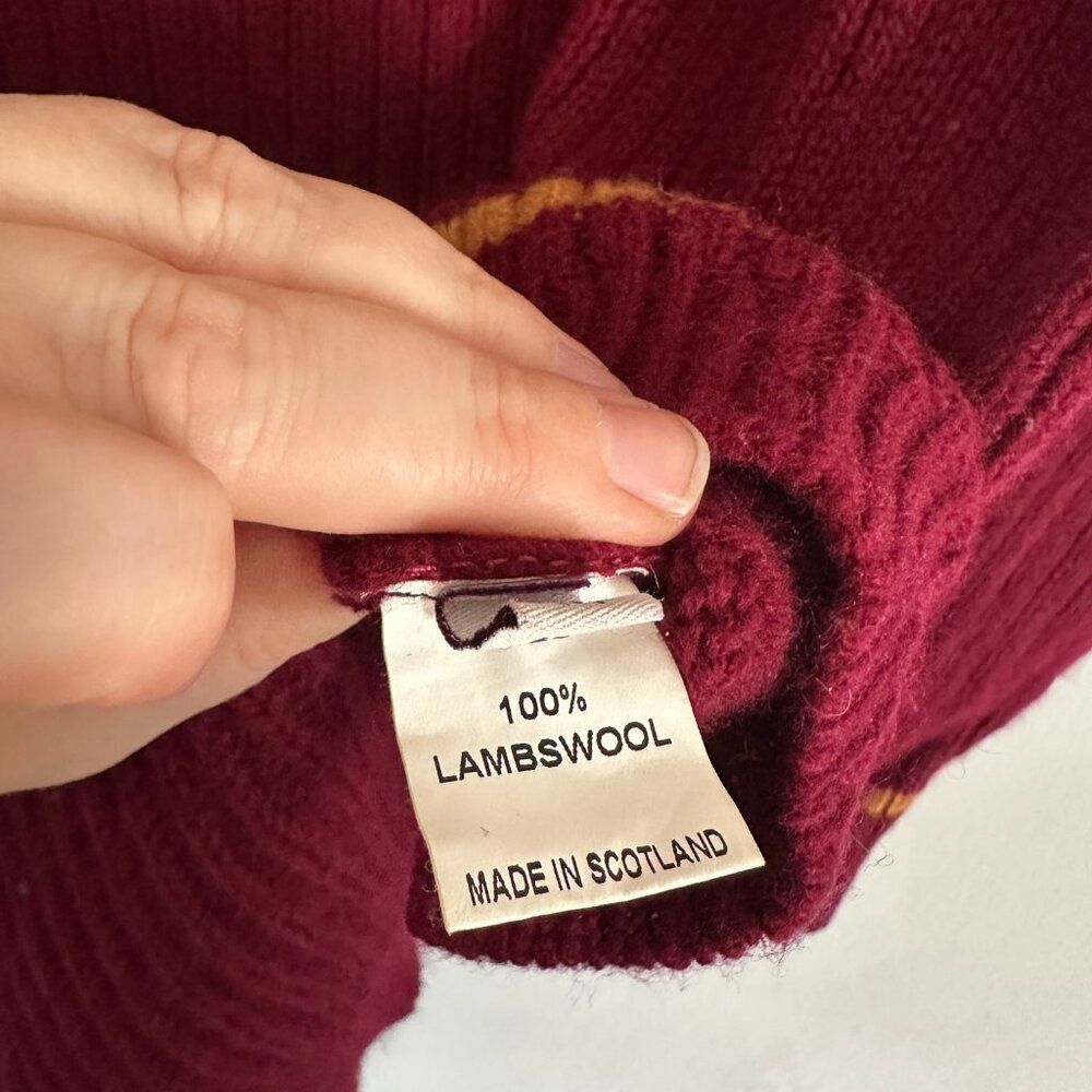 Harry Potter Gryffindor Quidditch Sweater 100%Lambswool Made in Scotland Youth M - Picture 6 of 9